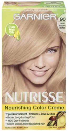 Garnier Nutrisse Crema de color nutritiva, rubio natural claro [90] 1 ea (paquete de 2)