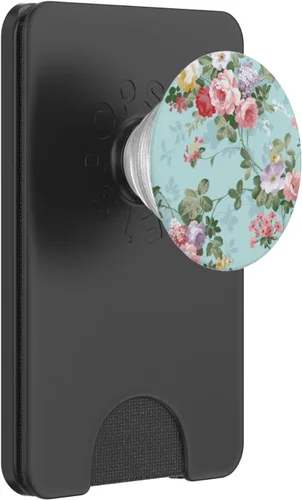 Vista 7 de Bonitos diseños de rosas florales y flores para niñas – PopSockets agarre y soporte para teléfonos y tabletas, Negro