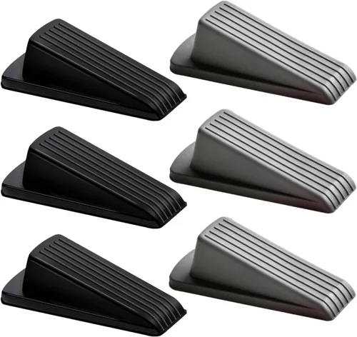 Vista 6 de Tope de puerta, tope de puerta, cuña de puerta, paquete de 6 topes de puerta de goma, topes de puerta de goma para la parte inferior de la puerta