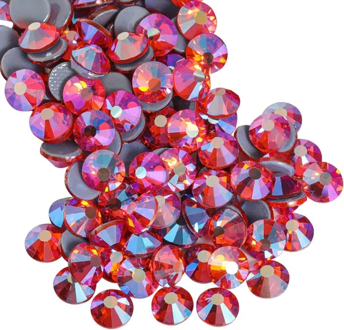 Vista 70 de Beadsland Hotfix - 1440 diamantes de imitación de cristal con parte trasera plana para manualidades, ropa, decoraciones de bricolaje, cristal AB