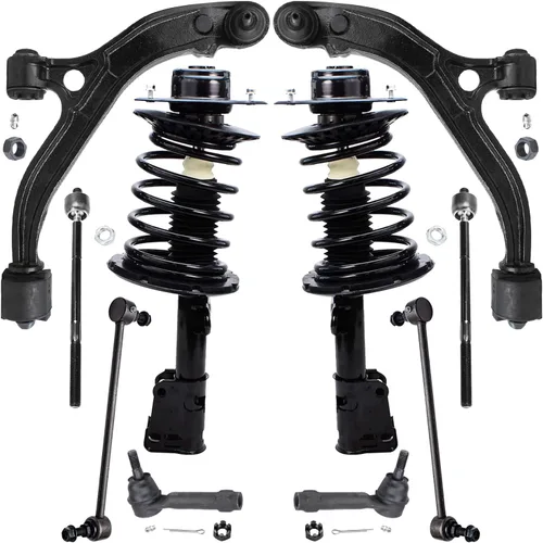 Vista 795 de Detroit Axle - Kit de suspensión delantera de 10 piezas para Hyundai Accent 2006-2011, 2 brazos de control inferiores, 4 barras de acoplamiento