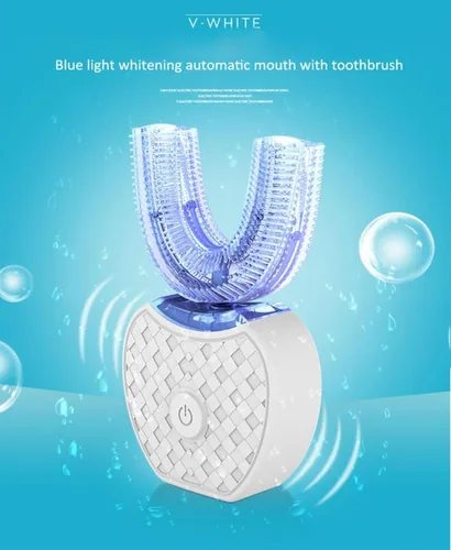 Vista 3 de VIDECOR Cepillo de dientes ultrasónico, cepillo de dientes automático en forma de U de 360°, IPX7, resistente al agua, cepillo de dientes eléctrico