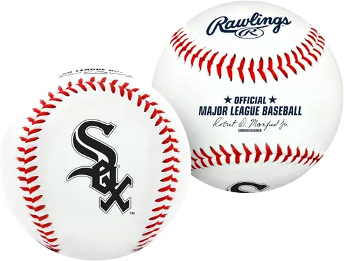 Vista 24 de Rawlings Béisbol oficial de la MLB 2026 con logo del equipo Todos los 30 equipos de la MLB disponibles