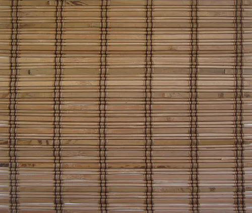 Vista 6 de Persianas romanas de madera tejida sin cables, tamaños de 20 a 72 pulgadas de ancho y 24 a 72 pulgadas de alto, Ashbury Camel