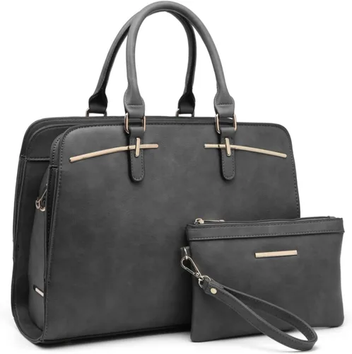 Vista 25 de Dasein - Juego de bolso y monedero para mujer, set de 2 piezas con 3 compartimentos, bolso con asa superior y correa para el hombro