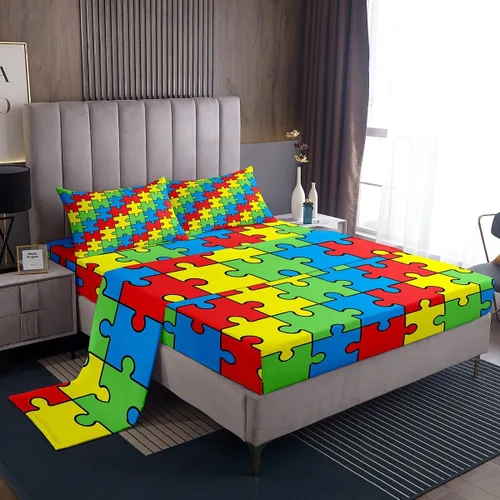 Vista 36 de Feelyou - Juego de sábanas de sirena, tamaño individual, arcoíris, cola de sirena impresa, juego de ropa de cama colorida, lindo juego de sábanas