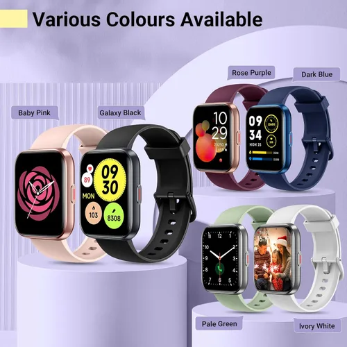 Vista 6 de Reloj inteligente para mujer, compatible con Android y iPhone, reloj de seguimiento de actividad física de 1.8 pulgadas con Alexa, alertas de Rosa
