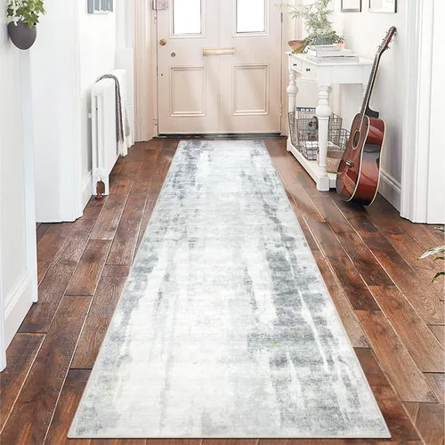 Vista 38 de famibay Alfombra de pasillo de 2 x 10, moderna para pasillos, antideslizante, alfombras de cocina lavables, alfombra de pasillo suave abstracta
