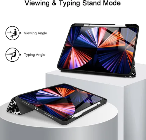 Vista 6 de Tuiklol Funda para iPad Pro de 12.9 pulgadas de 6ª/5ª/4ª/3ª/3ª generación 2022 2021 2020 2018 - Soporte para lápiz integrado, cubierta trasera