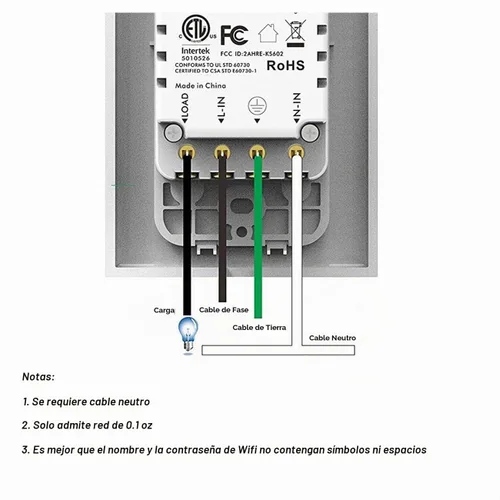 Vista 5 de Interruptor de luz WiFi inteligente de 3 bandas compatible con Alexa y Google Home