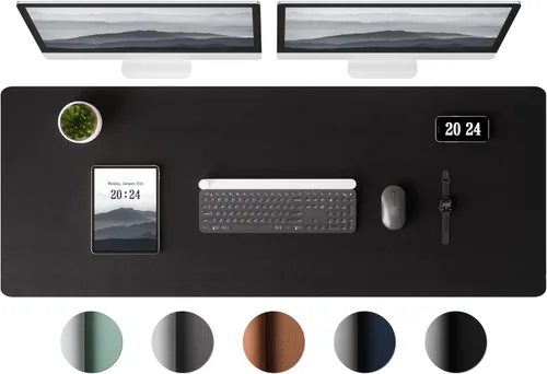 Vista 17 de Aothia Protector de Escritorio de Cuero - Alfombrilla Grande para Ratón, Alfombrilla de Oficina, Secante de Cuero PU Antideslizante, Almohadilla