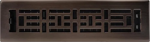 Vista 2 de Decor Grates Registro de suelo oriental AJH212-RB, 2 x 12 pulgadas, acabado de bronce frotado