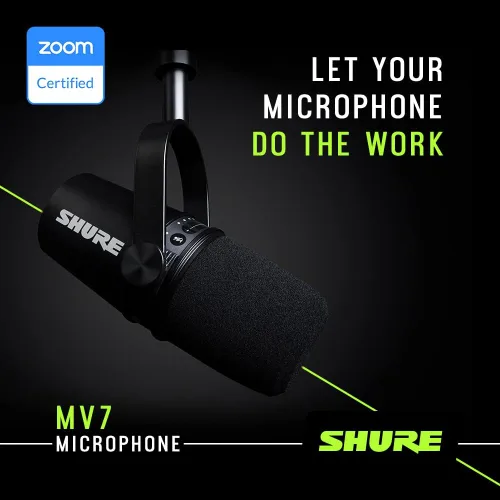 Vista 6 de Shure MV7 - Micrófono USB para Podcast para podcasting, grabación, transmisión en vivo y juegos, salida de auriculares integrada, micrófono dinámico