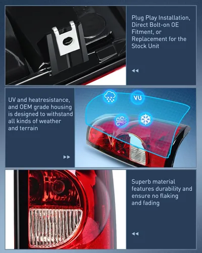 Vista 5 de Nilight Conjunto de luz trasera para Chevy Silverado 1500 1500HD 2500 2500 2500HD 3500 2007 Chevrolet Classic OE estilo pasajero lámpara trasera