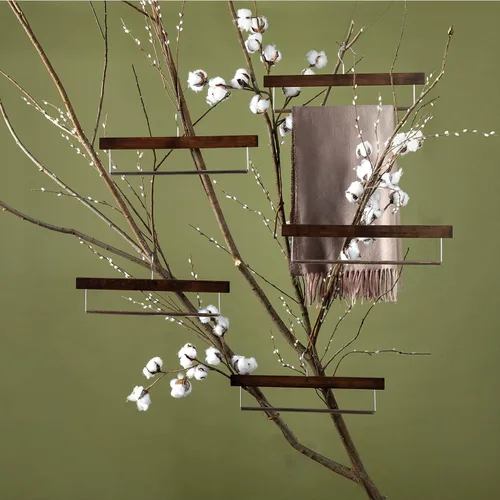 Vista 8 de ZOBER Perchas de madera de alta calidad para pantalones y pantalones con barra antideslizante, acabado liso, perchas de madera duraderas - Perchas