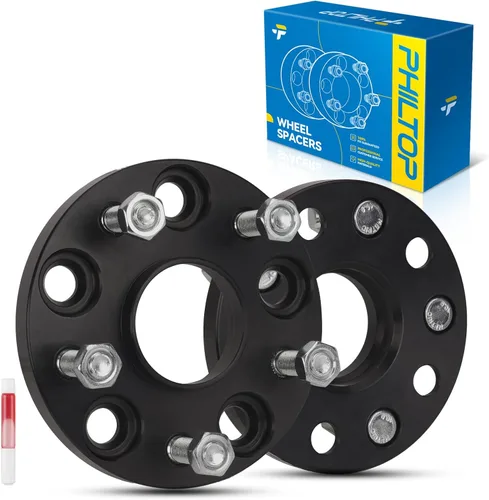 Vista 82 de PHILTOP 4x100 1.25" Espaciadores de rueda para Yaris, 2 piezas de espaciadores de rueda centrados en buje con 54.1mm de diámetro interior del buje
