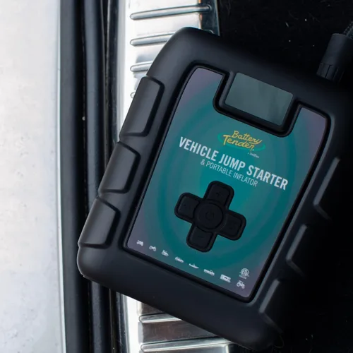 Vista 5 de Battery Tender arrancador de 800 AMP y combo de inflador de neumáticos - Batería de litio para uso prolongado - Luz estroboscópica de emergencia LED