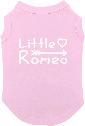 Vista 4 de Little Romeo - Stud Guapo lindo Julieta Love Dog Shirt (negro, pequeño)