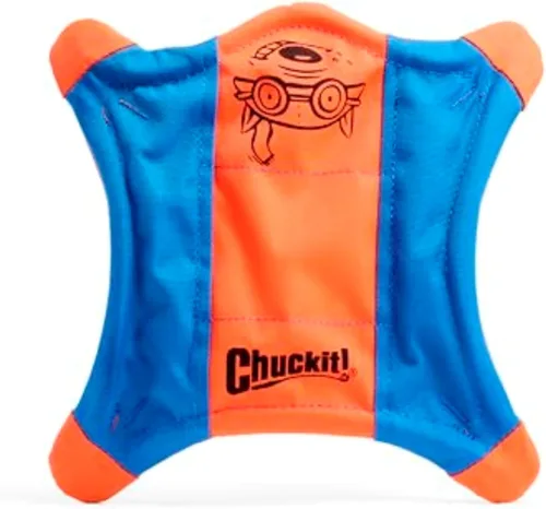 Vista 8 de Chuckit! Ardilla voladora para perro - Juguete de búsqueda flotante en agua - Construcción suave y duradera de lona de poliéster - Para perros
