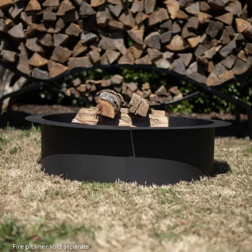 Vista 8 de TITAN GREAT OUTDOORS Rejilla redonda para fogatas de ceniza y brasa, resistente, de acero de 1/2 pulgada, elevada, para leña, para chimeneas