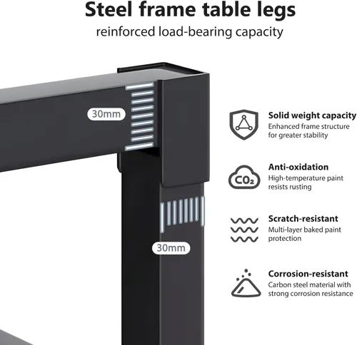 Vista 67 de DlandHome Escritorio pequeño para computadora de 31.5 pulgadas, mesa de escritura para espacios pequeños, mesa de estudio, escritorio para Negro