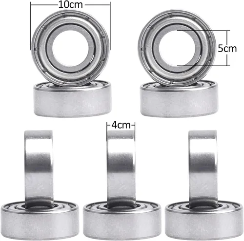 Vista 2 de 10 rodamientos de bolas a control remoto para coches RC Rock Crawler camiones, buggies modelos piezas de repuesto (0.197 x 0.394 x 0.157 in)