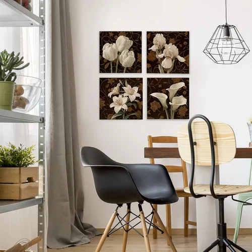 Vista 159 de Wexford Home Colección de primavera de jardín de campo francés, colección de primavera, juego de 4 paneles para decoración de pared de oficina
