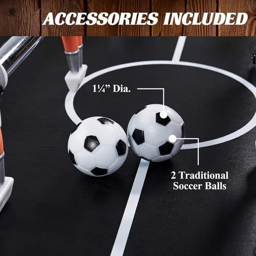 Vista 8 de Mesas de Futbolín Barrington de Múltiples Estilos, Diseños Duraderos y Elegantes con Pelotas de Fútbol de Mesa, Perfectas para Salas