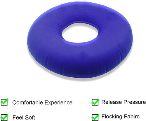 Vista 6 de Almohada de hemorroides, almohada inflable para aliviar el dolor del coxis, cojines de asiento de coxis para aliviar la presión de las úlceras