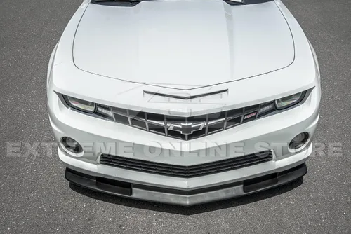 Vista 3 de Repuesto para modelos Chevrolet Camaro SS 2010-2013 Primer de plástico ABS estilo ZL1, parachoques delantero negro, alerón inferior, divisor