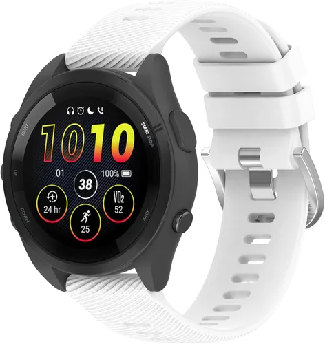 Vista 4 de Correa de silicona suave compatible con Garmin Forerunner 265/265S Smartwatch Sport Flexible Correa de muñeca para Garmin Forerunner 265/265S