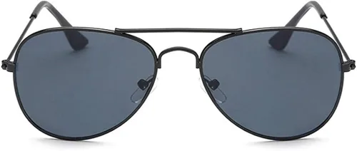 Vista 4 de Wodison Gafas de sol clásicas para niños y niñas lentes de sol reflectantes con marco de metal