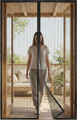 Vista 8 de Puerta Mosquitera Magnética Premium, Malla Reforzada de Servicio Pesado, Tejido Ultra-Denso, Cierre Automático Suave, Para Mascotas y Niños – Manos