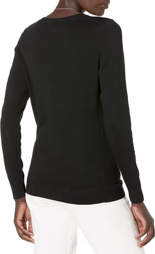 Vista 3 de Tienda Essentials - Suéter de cuello redondo, ligero y de manga larga para mujer (disponible en tallas extragrandes)