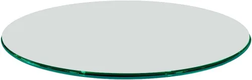 Vista 57 de Fab Glass - Mesa redonda de cristal de 48 in, grosor de 3/4 in, cristal pulido plano templado, Vidrio, Transparente