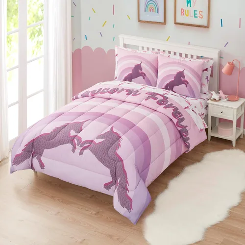 Vista 10 de Juego de edredón con diseño de baloncesto tamaño individual – Ropa de cama en una bolsa con sábanas, fundas de almohada y fundas decorativas