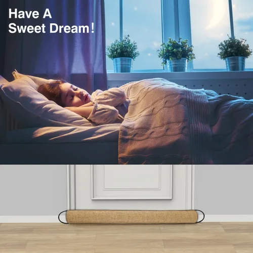 Vista 8 de Lewondr Tope de puerta de 36 pulgadas para la parte inferior de la puerta, resistente a prueba de sonido, tapones triangulares de corrientes