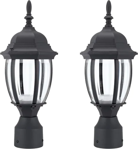 Vista 9 de LIT-PaTH Accesorio de iluminación LED para exteriores, farol de poste, 9.5 W, 800 lúmenes, blanco cálido de 3000 K, carcasa de aluminio más vidrio