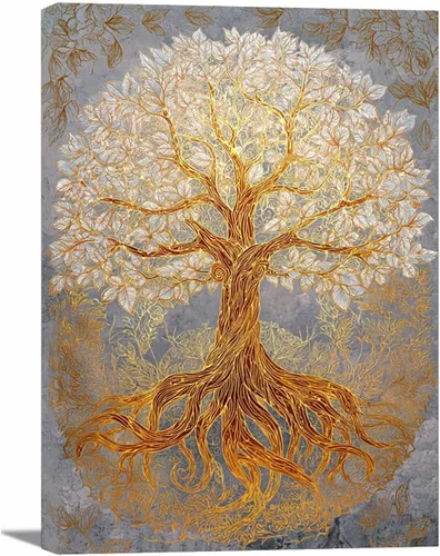 Vista 18 de VOCBAN Tree Minimalist Abstract Botanical Prints Scenery Canvas Wall Art Print Paintings Modern Landscape Pictures Wall Decor Canvas Painting blue