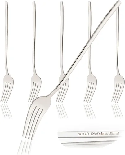 Vista 10 de JASHII Juego de 6 cucharas de cena de acero inoxidable 18/10 de plata pulida para comer sopa, cucharas de mesa grandes, aptas para lavavajillas