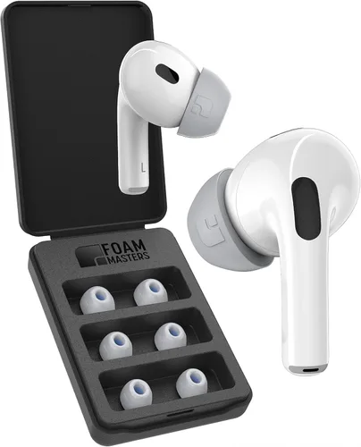 Vista 9 de Almohadillas de espuma viscoelástica Ultra-Premium de Foam Masters para AirPods Pro 1ª y 2ª generación 3 pares Nueva versión Ajuste seguro