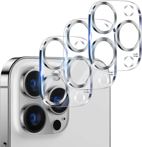 Vista 72 de UniqueMe para Paquete de 3 Protectores de Lente de Cámara para iPhone 15 Pro/iPhone 15 Pro Max, [Protección contra Caídas] [Compatible con Fundas]
