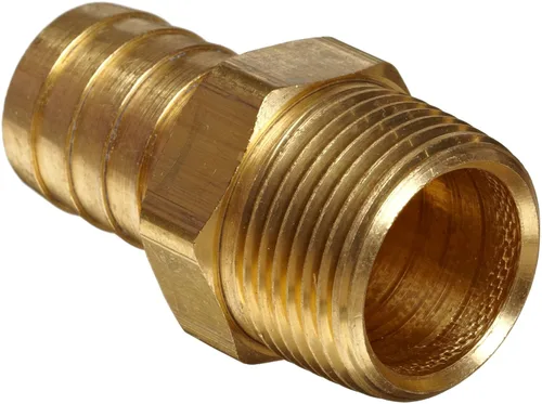 Vista 4 de Conector de manguera Anderson, metales de latón, Barb x NPT macho, 1