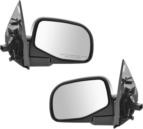 Vista 209 de TRQ Conjunto de 2 piezas de espejo lateral para conductor y pasajero, ajuste eléctrico, sin calefacción, sin memoria, color negro, compatible