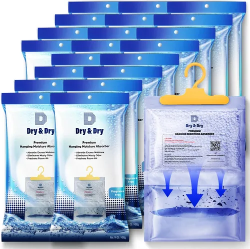 Vista 13 de Dry & Dry - Absorbentes de humedad y deshumidificadores para el hogar, sótano, dormitorio, deshumidificadores pequeños - Absorbentes de humedad