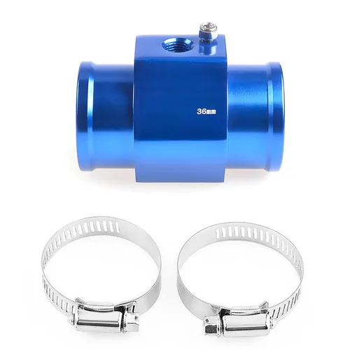 Vista 9 de Adaptador de abrazadera para sensor de temperatura de agua de aluminio, tubo de unión de temperatura de agua, medidor de temperatura, abrazaderas