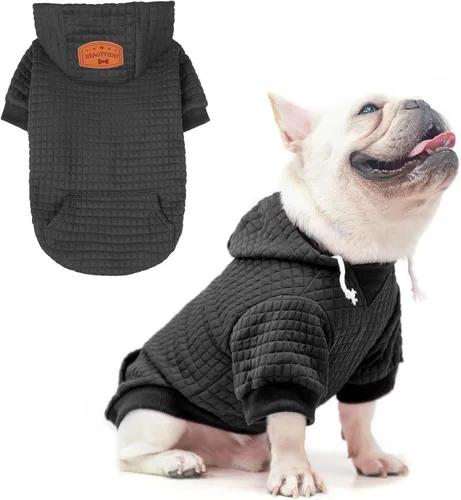 Vista 78 de BEAUTYZOO - Sudadera con capucha para perros macho o hembra pequeños, medianos y grandes, ropa cálida de invierno y otoño, talla S o M, suéter