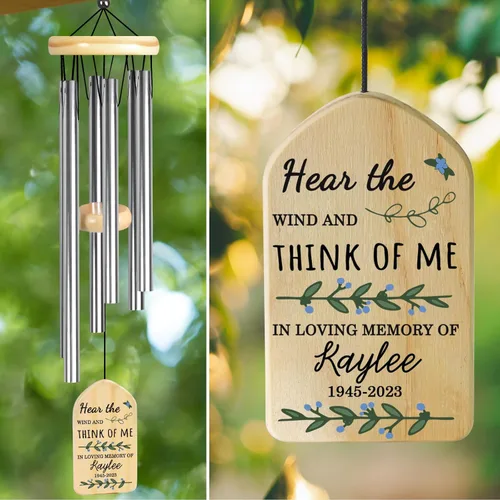 Vista 27 de Campanillas de viento de condolencias por pérdida de un ser querido, regalos conmemorativos personalizados en memoria de un ser querido, regalos
