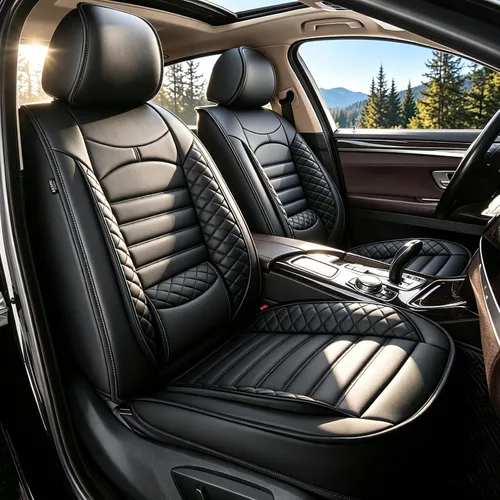 Fundas de asientos de automóvil para Nissan Altima 2009-2024 2025: Juego completo de 5 asientos de cuero sintético, funda de asiento de automóvil,