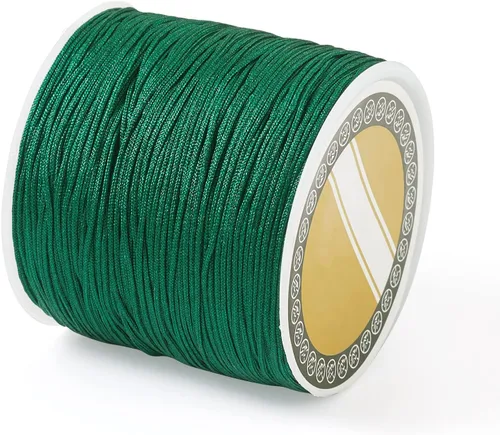 Vista 17 de Cheris - Cuerda de nailon para abalorios de nailon de 0.031 in, color azul, hilo de macramé, para hacer joyas, suministros de envoltura Kumihimo